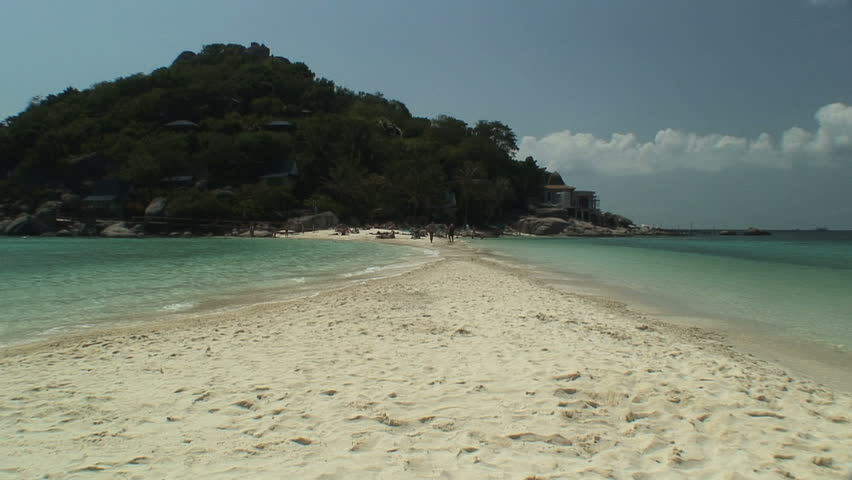 Sandbar leading to small island