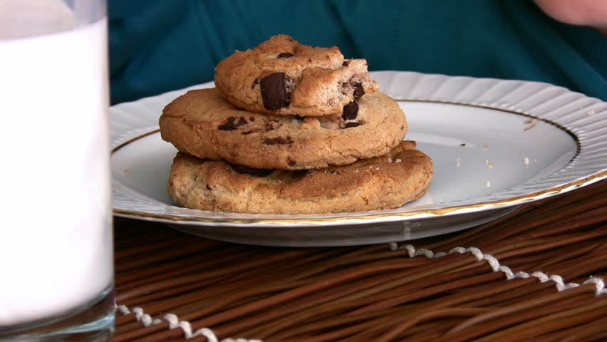 Little Boy and his  yummy chocolate chip cookies