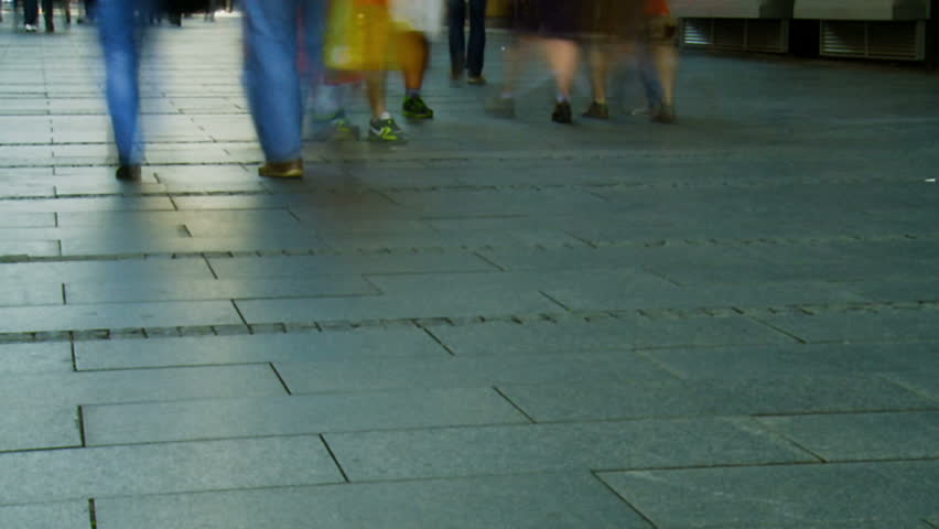 City life walking time lapse
