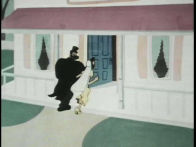 Cartoon of couple going to get married at the Justice of the Peace