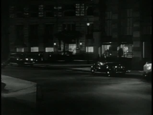 Wide shot car chase