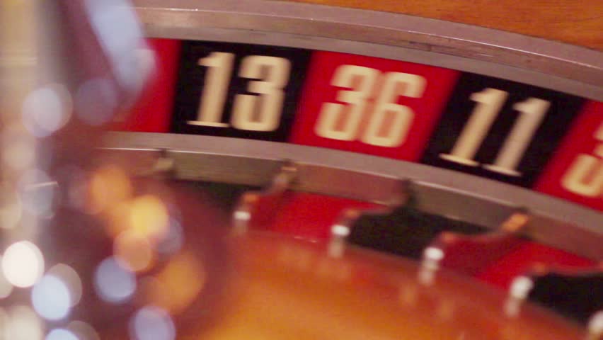 part of a turning roulette wheel - big numbers