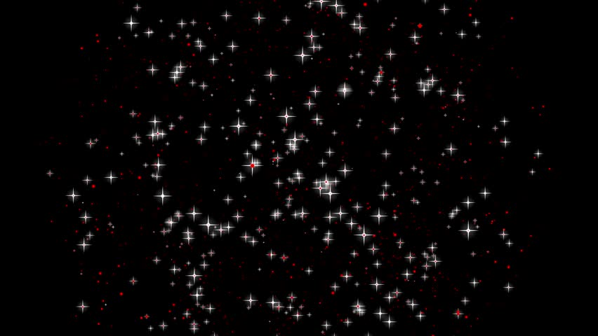 christmas video animation with moving stars and particles