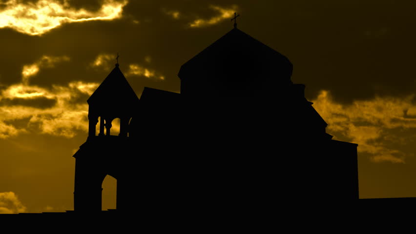 Armenia Hripsime sunset, Saint Hripsima Church is one of the oldest surviving churches in Armenia. This church together with other nearby sites is a UNESCO World Heritage Site.  