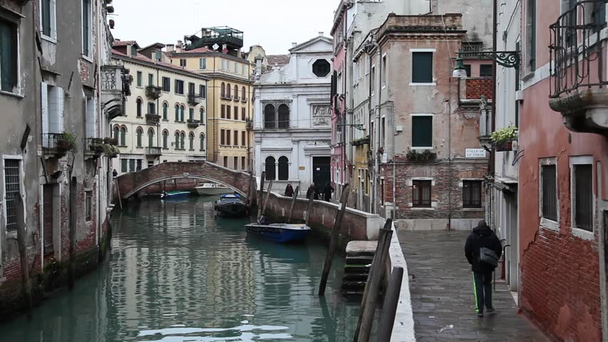 VENICE - JANUARY 4: Ambulance boat navigating in a canal on January 4, 2012 in Venice. 