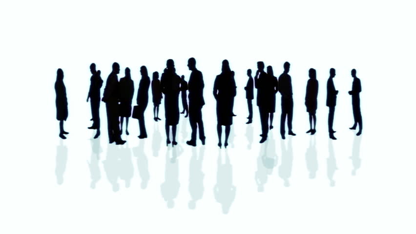 A crowd of business people. HD