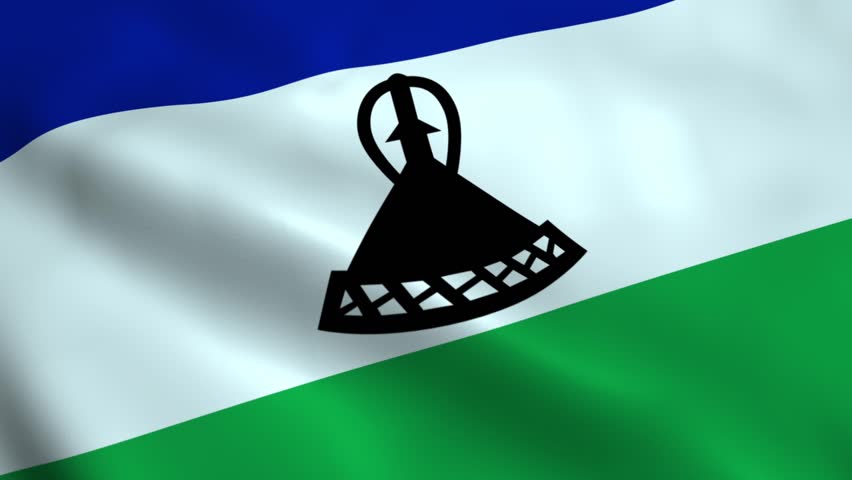 Flag Of Lesotho Stock Footage Video Shutterstock