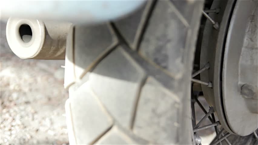 Motorcycle Exhaust and Rear Wheel