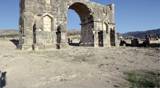 The best preserved Roman ruins in this part of northern Africa on October 16, 2010 in Volubilis