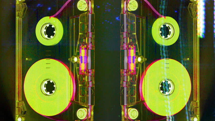 old music cassettes rewinding/fastforwarding