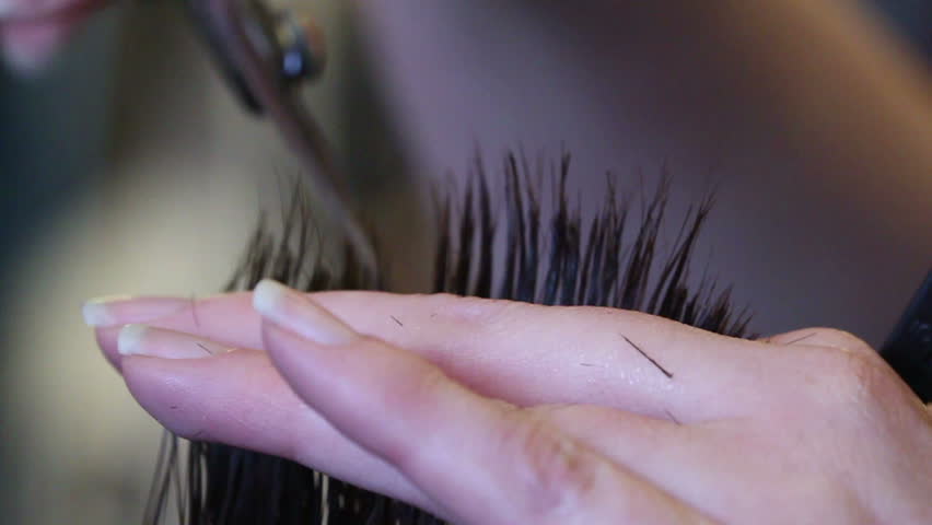 Hair Being Trimmed 05