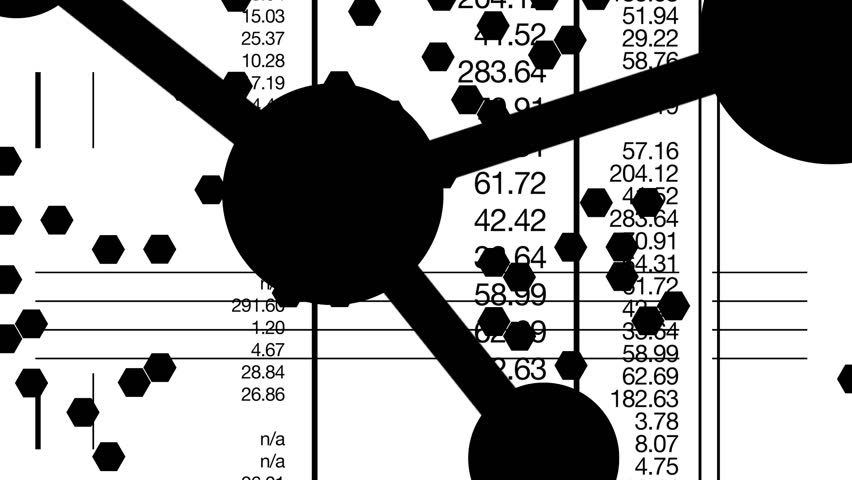 Random, blinking, animated background of chemistry data. Ideal for use as an alpha or luma matte to add interest to other backgrounds. Loopable.