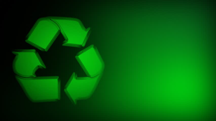 Recycle Icon - Loopable background animation for home videos, vacation movies, business presentation and DVD or Blue-ray disc menues