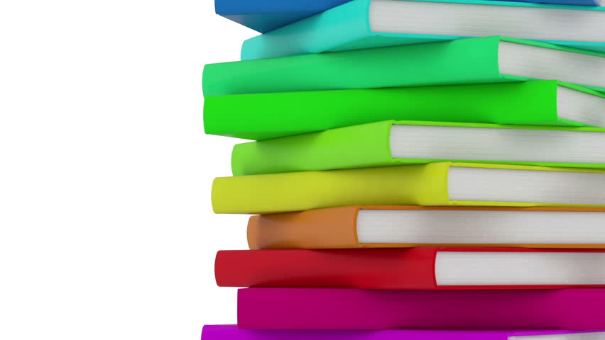 pile of books - high quality 3d animation - endless loop 