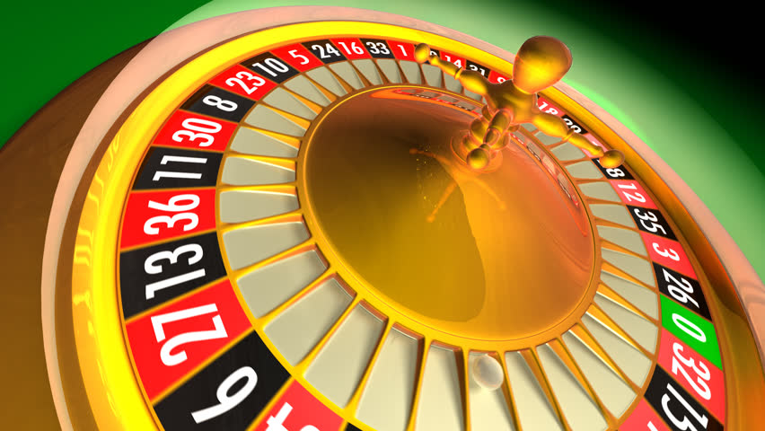 3D animation of casino roulette. Whole 360 rotation loopable.