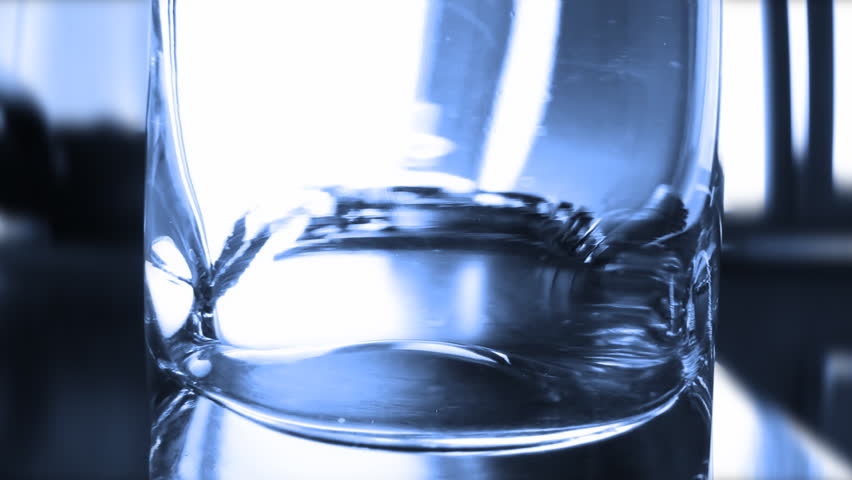 Effervescent pill dissolving 