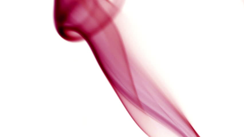 Blood red smoke on white background