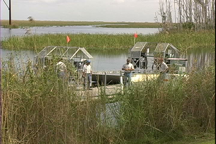 Airboat captains on dock