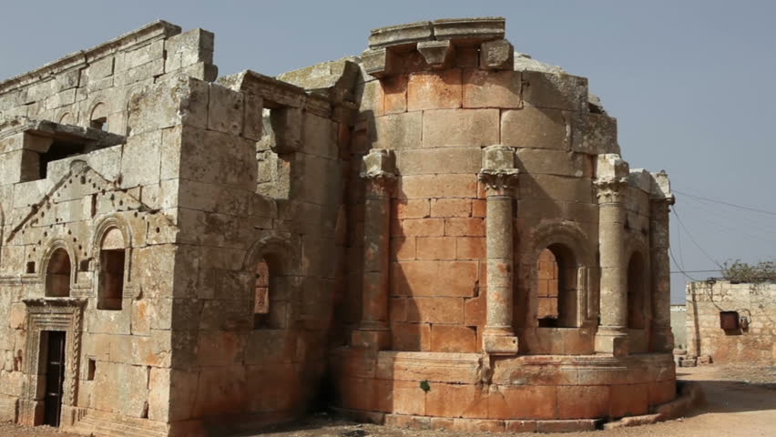 This is one of the best preserved Syrian - Byzantine ecclesiastical building (5th century). Three-nave cathedral. Location The Dead Cities, Qalb Lozeh near Serjilla.