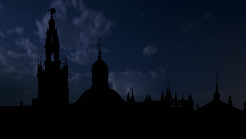 The Seville Cathedral, or Catedral de Santa MariÂ­a de la Sede and Giralda Tower, former minaret converted to a bell tower for the Cathedral of Seville in Seville are located in Seville, Spain. 

