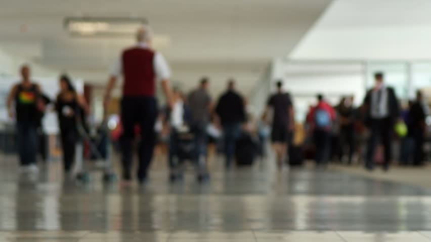 Airport life, de-focused time-lapse