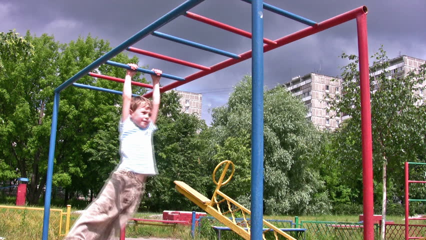horizontal bar sport hang child