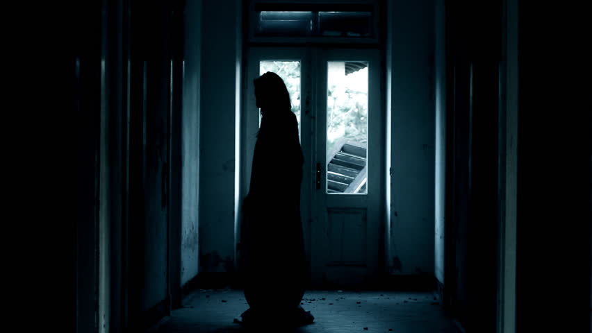 Horror scene of scary woman