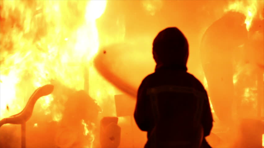 firemen fighting fire