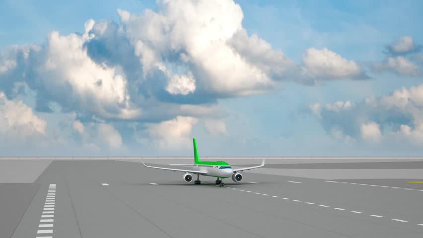 Airplane taking off from airport