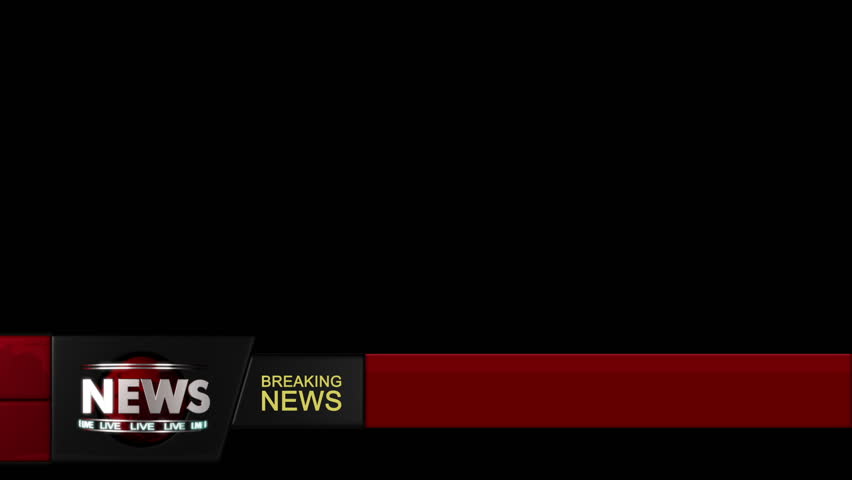News ticker lower third with alpha. Loop-able. Simply add your own text and background and use the second part of the clip (white part) as a luma matte for the first part.