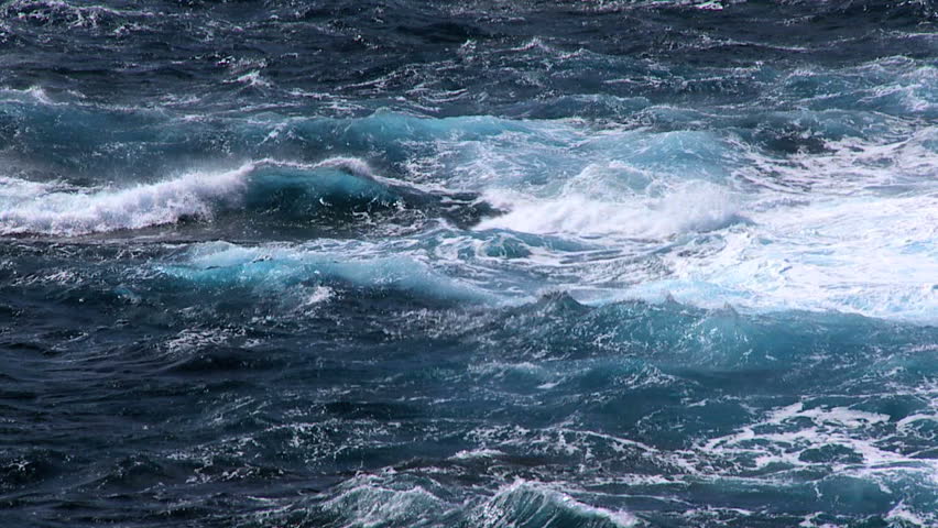 Seascape of wild water and ocean waves 