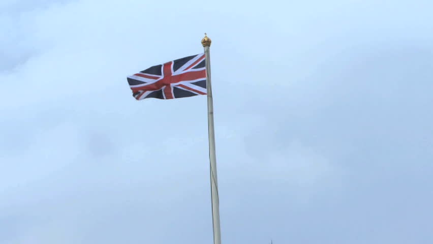 Union Jack Flag on top of Buckingham Palace, United Kingdom London