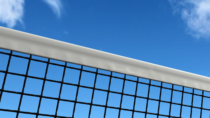 tennis ball hitting net (with alpha)