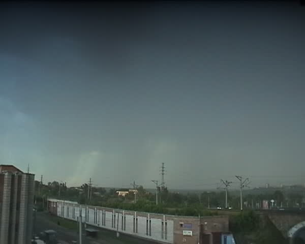 Huge lightning in the city