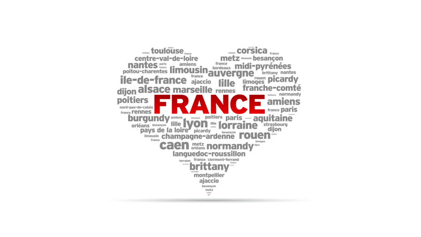 Spinning I Love France Heart
