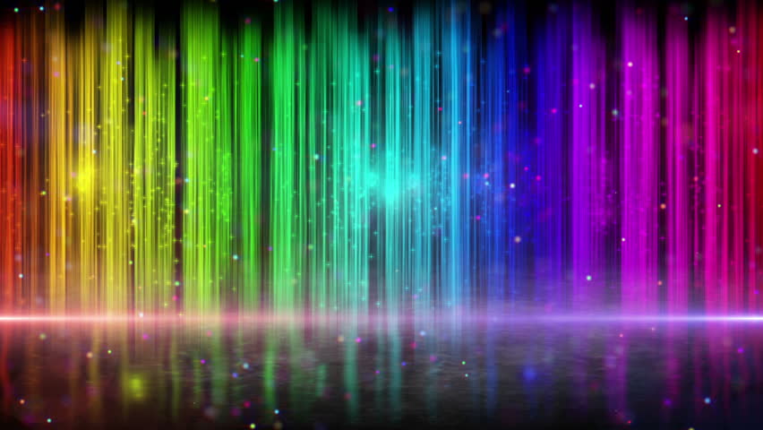 rainbow color stripes. computer generated abstract loopable motion blue background HD 1080p. 