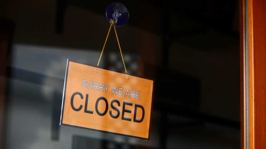 Open and closed signs (english)
