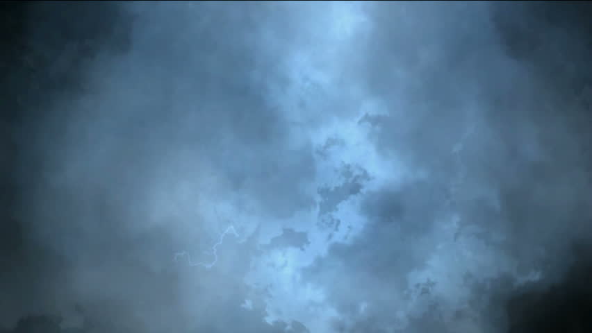 clouds & dazzling lightning in space.