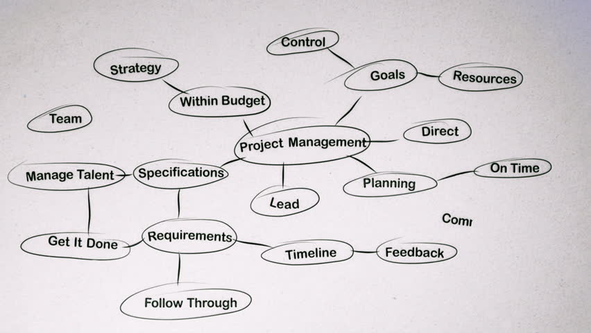 Project Management Brainstorming Mind Map