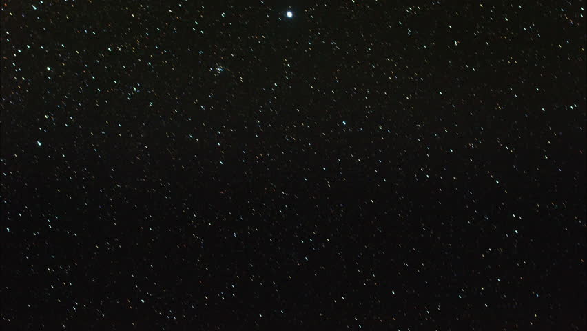 Starry sky turning around the Earth