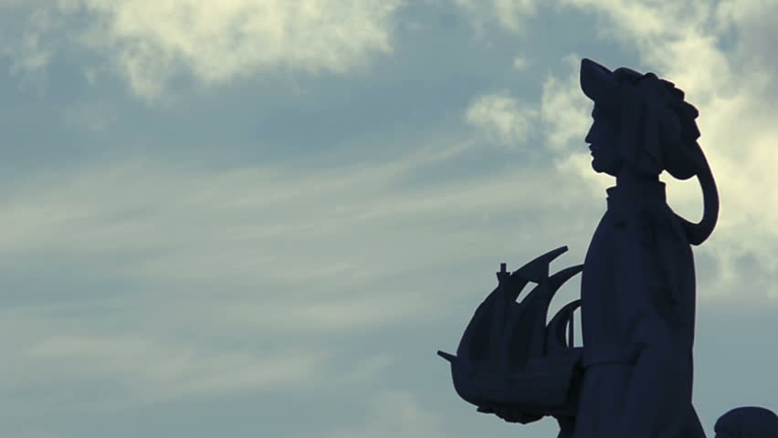 Detail of the Prince Henry The Navigator in Padrao dos Descobrimentos.