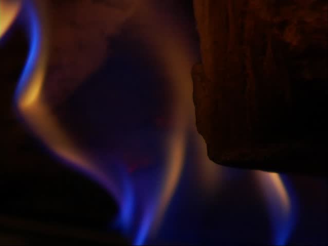 Flames in a chimney