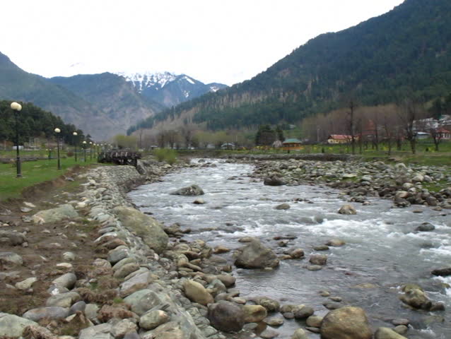 Beautiful Liddar river in Pahalgam valley, Kashmir India