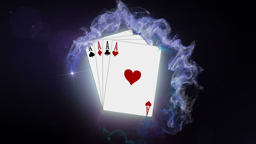 Poker Cards in Red Particle, with Alpha Channel