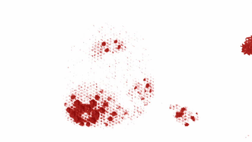 Cloth material absorbing blood.