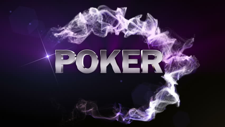 POKER Text in Particles (Double Version) Blue