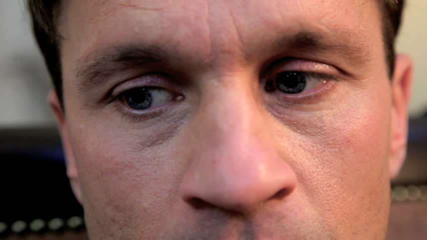 Man with a worried expression