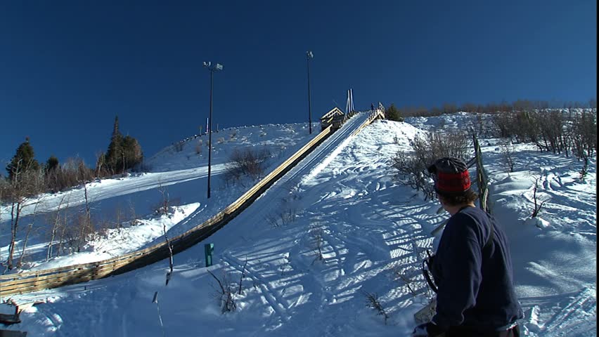 PARK CITY, UT - CIRCA 2004: Training on low ski jumps at park city.