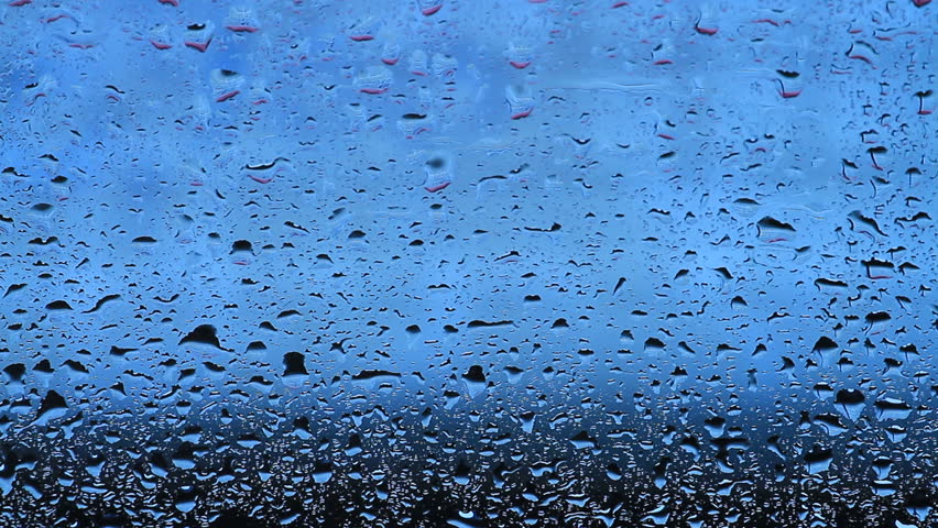 Condensation on the glass.