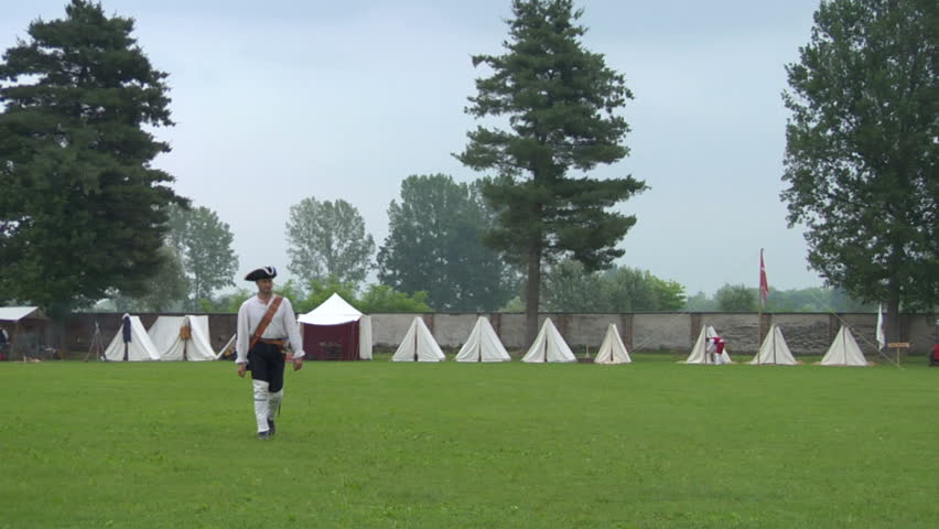 STAFFARDA, ITALY - CIRCA 2012: Reenactment of the battle fought during Nine Years' War in Piedmont-Savoy (northern Italy) on 18 August 1690. It was a victory for the French commander against the Duke of Savoy.